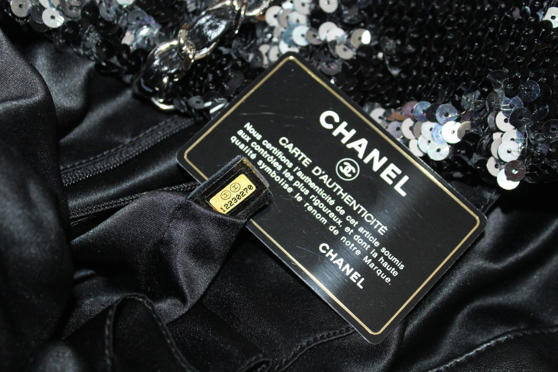 Chanel Metallic Paillettes Shopper Bag 3