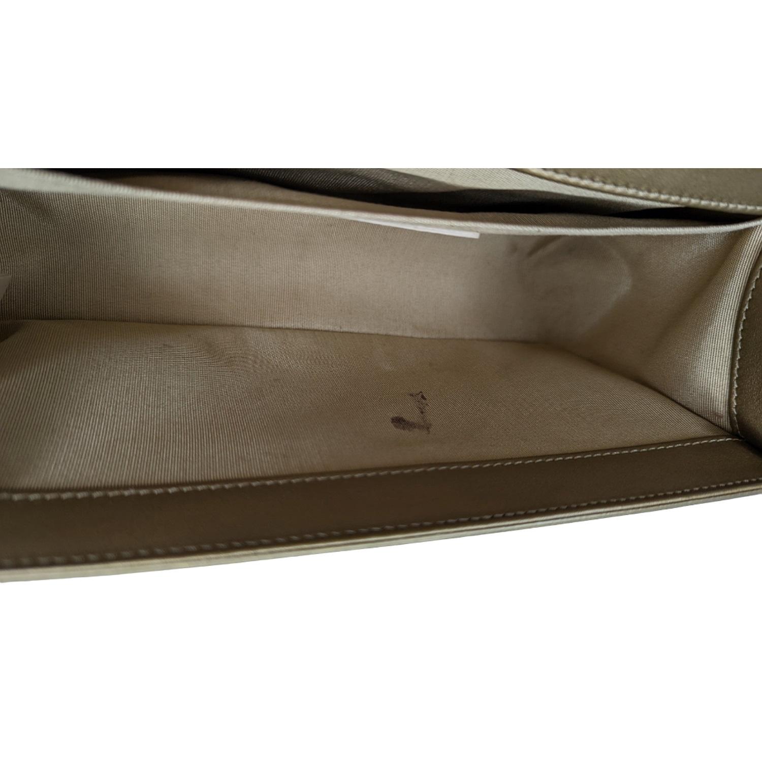 Women's Chanel Metallic Patent Calfskin Quilted Medium Boy Bag For Sale