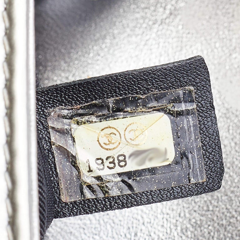Chanel Metallic Patent Leather Small Boy Bag For Sale at 1stDibs