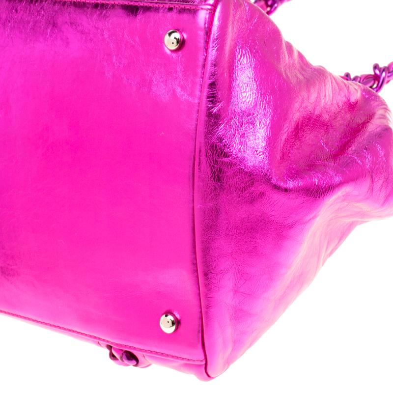 metallic pink chanel bag