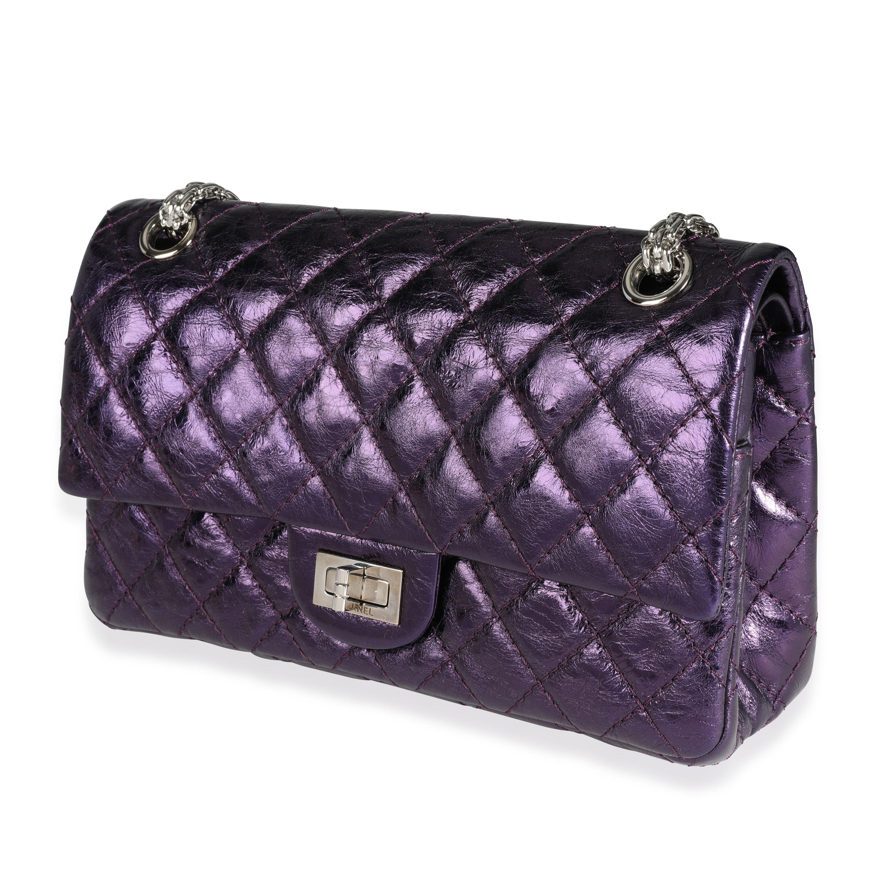 metallic purple bag