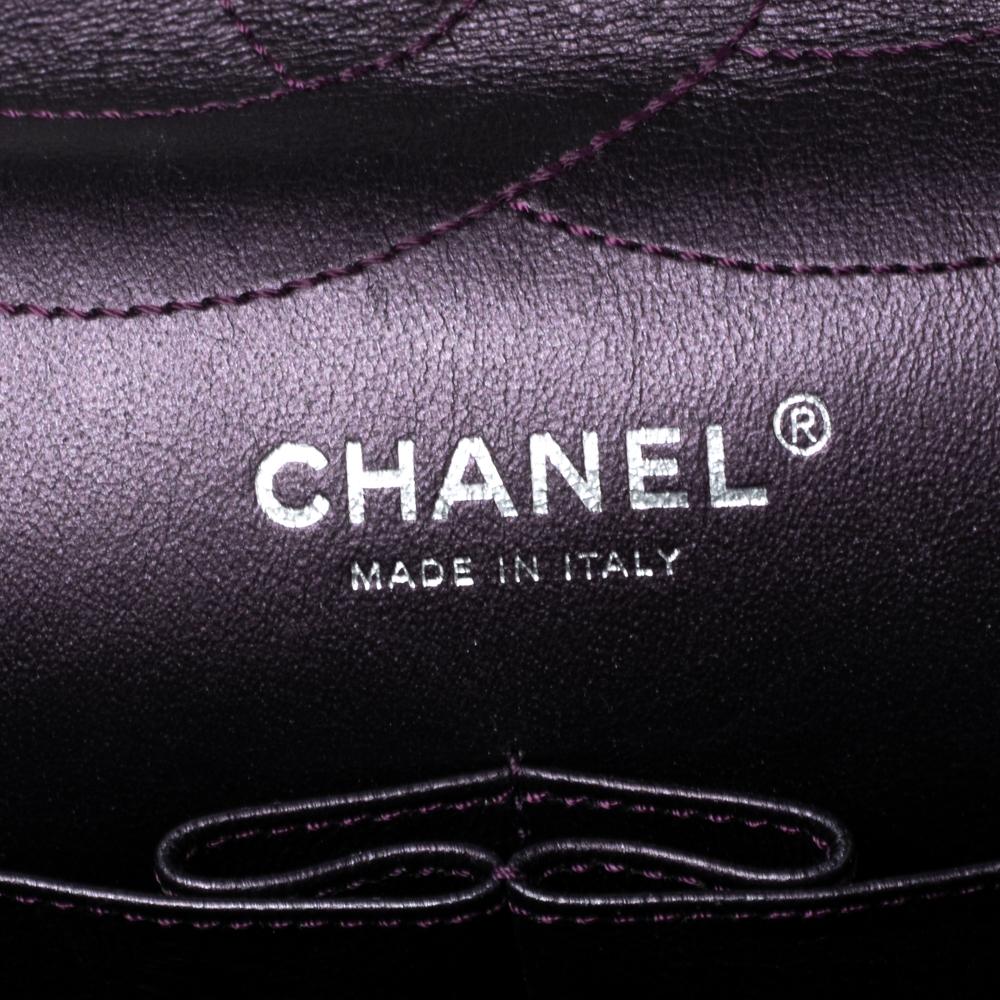 Chanel Metallic Purple Quilted Leather Reissue 2.55 Classic 228 Flap Bag 2