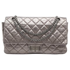 Chanel Metallic Quilted Aged Leather Reissue 2.55 Classic 227 Flap Bag