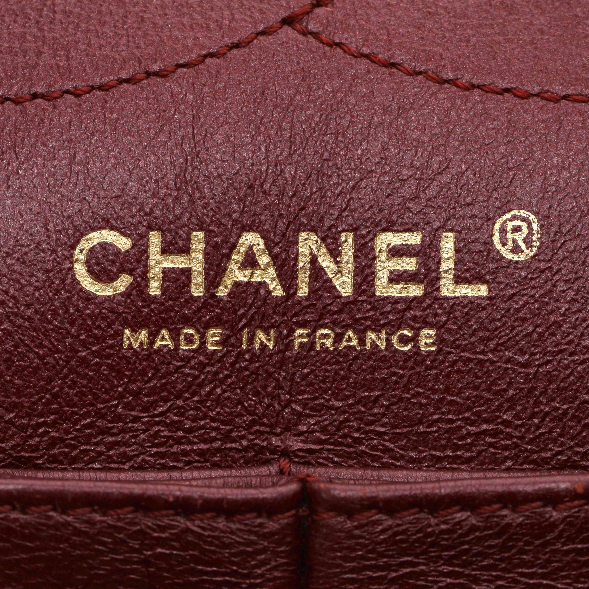 Chanel - Sac à rabat 2.55 Reissue 227 en cuir de veau matelassé métallisé en vente 4