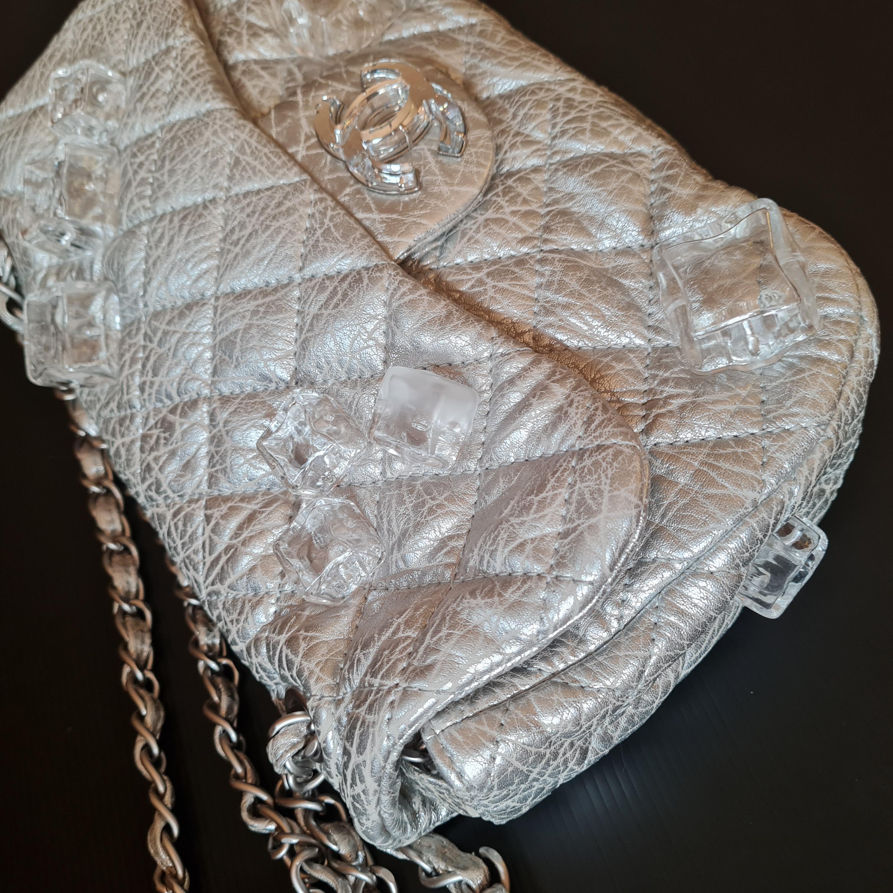 Chanel Metallic Quilted Ice Cube On The Rocks Flap Bag 3