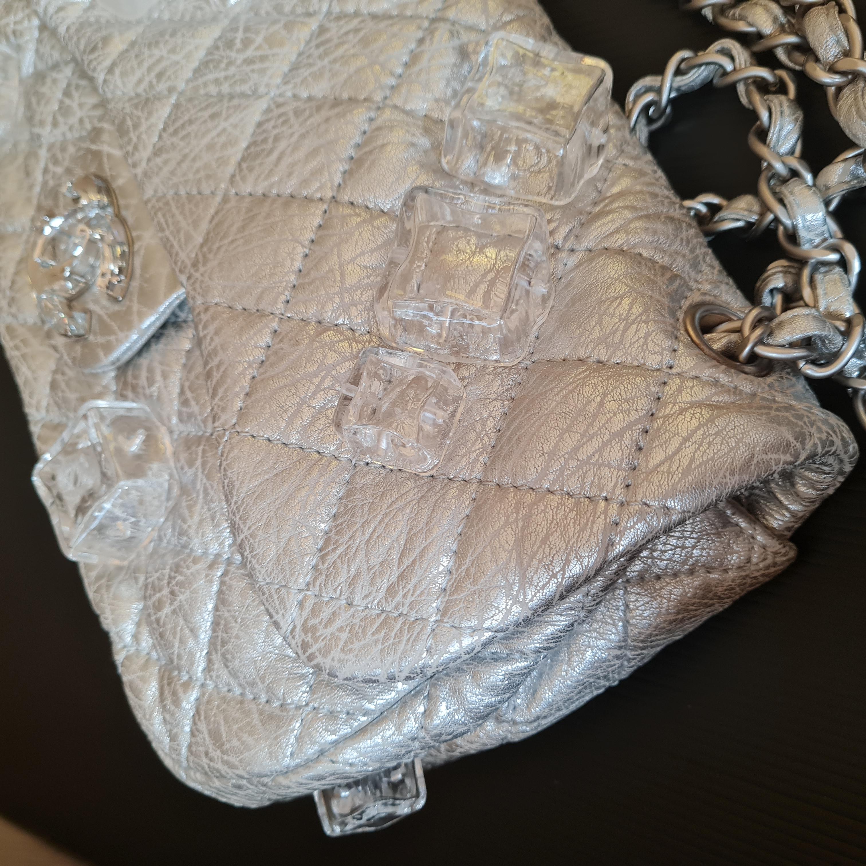 Chanel Metallic Quilted Ice Cube On The Rocks Flap Bag 4