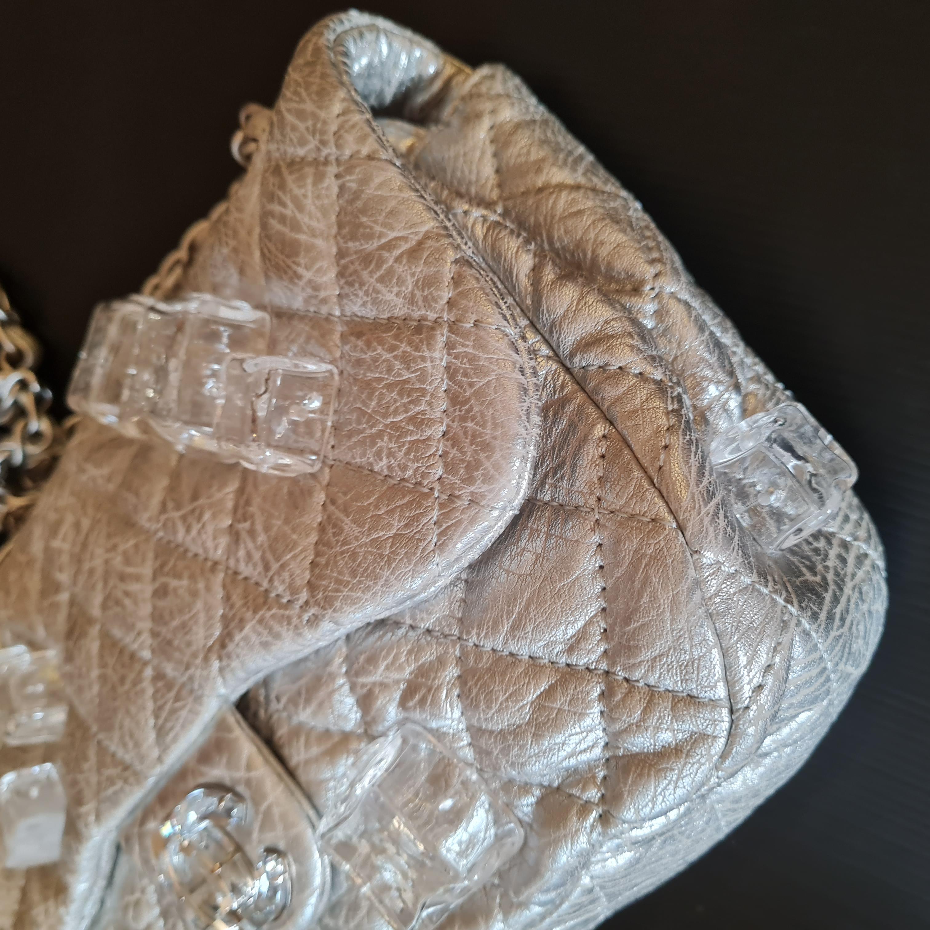 Chanel Metallic Quilted Ice Cube On The Rocks Flap Bag 8