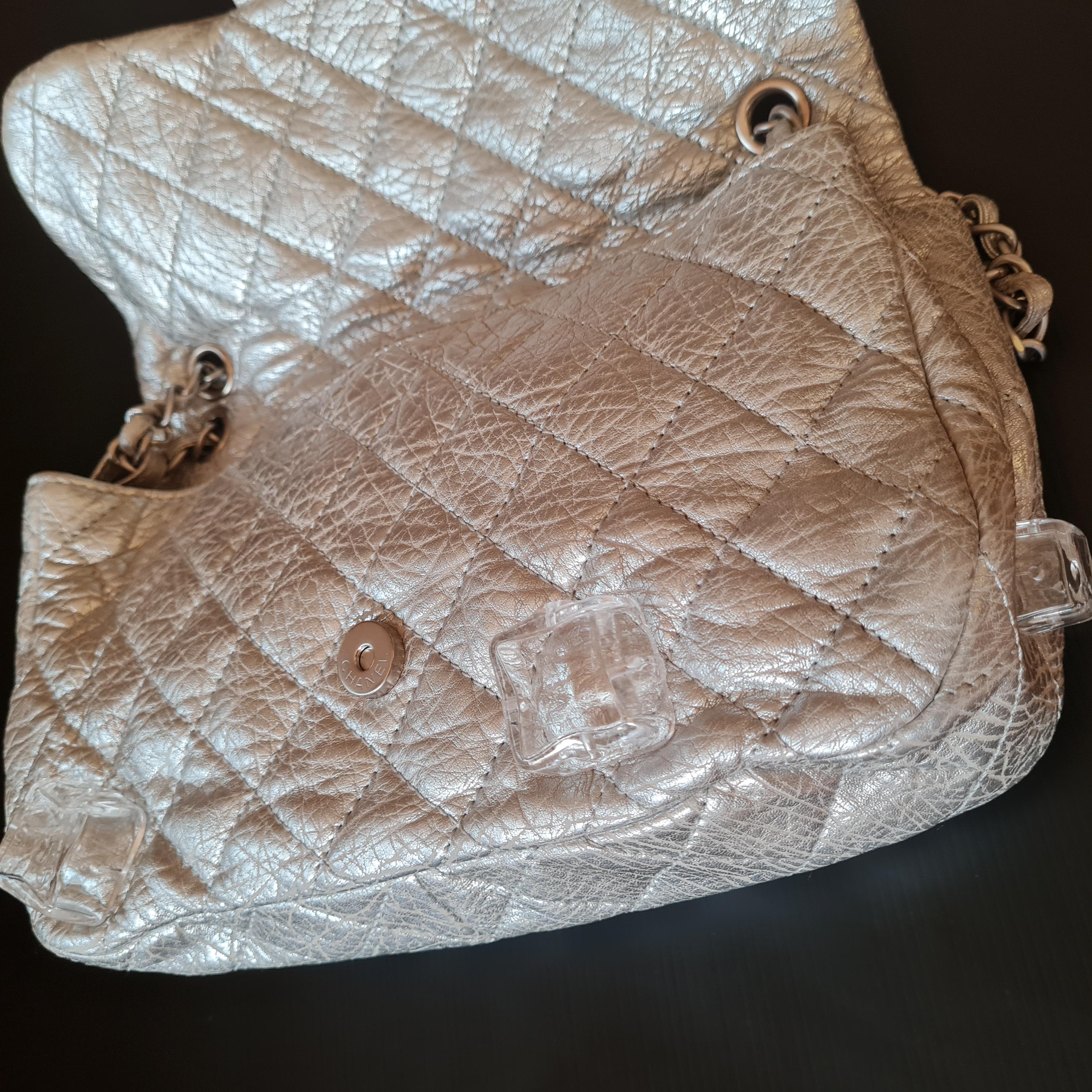 Women's Chanel Metallic Quilted Ice Cube On The Rocks Flap Bag