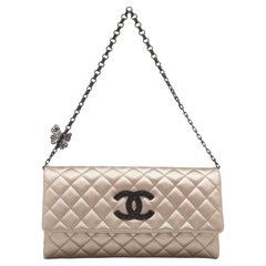 Chanel Metallic Quilted Leather Butterfly Chain Clutch
