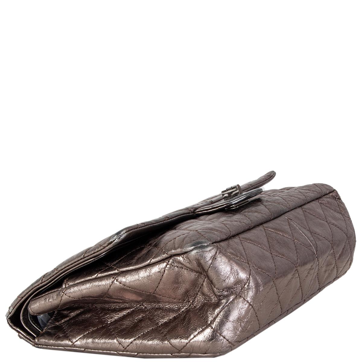Silver CHANEL metallic silver 2.55 REISSUE 227 FLAP Shoulder Bag