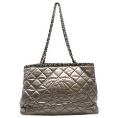 Chanel Metallic Silver Chain Me Tote Bag