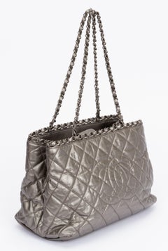 Chanel Metallic Silver Chain Tote Bag