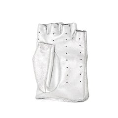 Chanel Navy Lambskin & White Tweed Fingerless Gloves Q6A2ON1LMB001