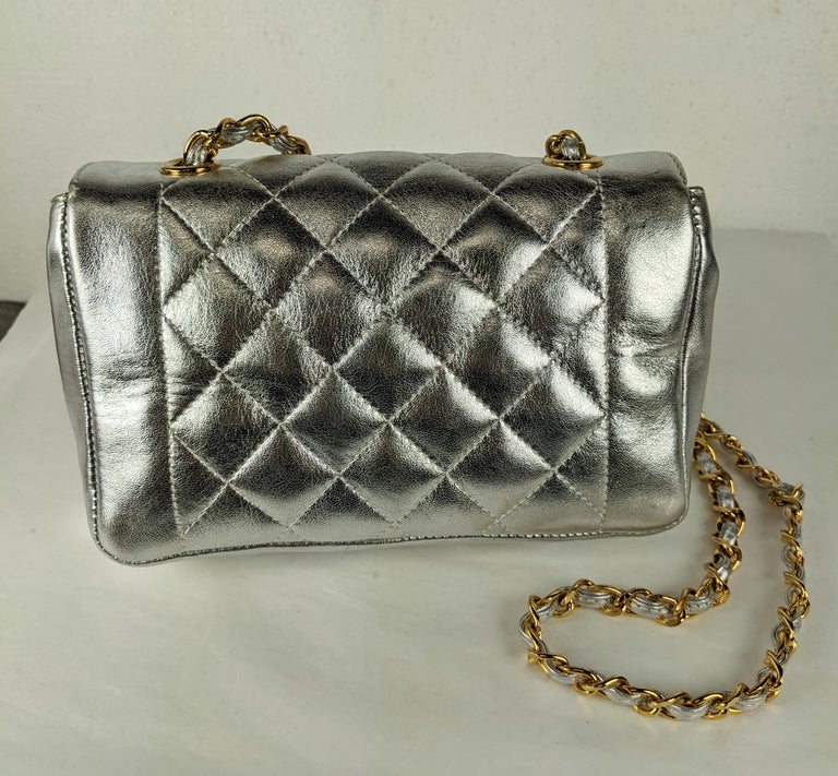 Chanel 25K Backpack Silver Gold Metallic Lambskin 295193