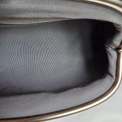 Chanel Metallic Silver Leather Embroidered Timeless CC Clutch