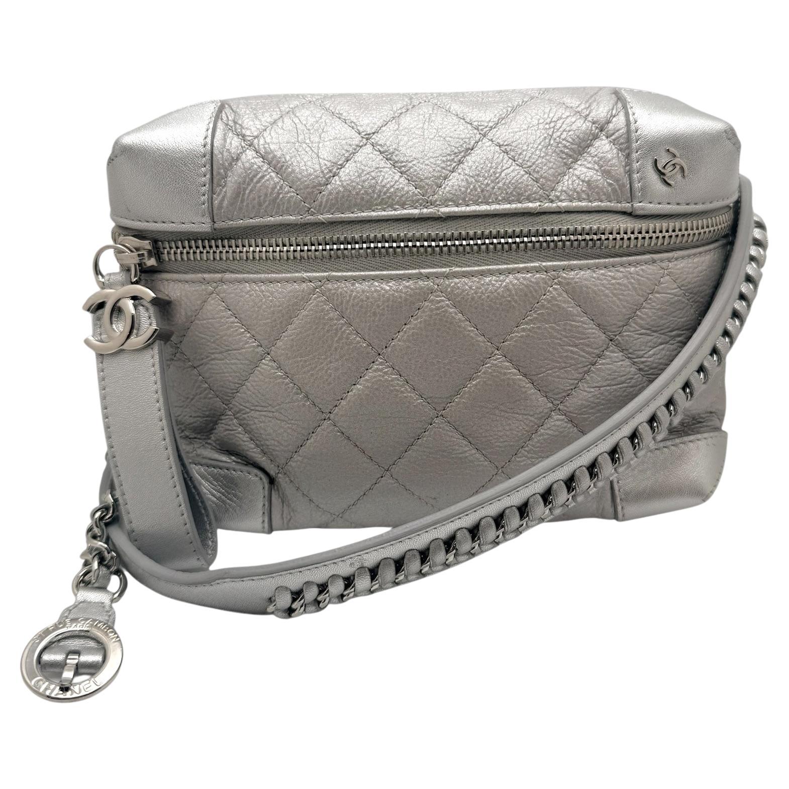 Chanel Metallic Silver Quilted Bum Bag Belt Bag – Spring/Summer 2017