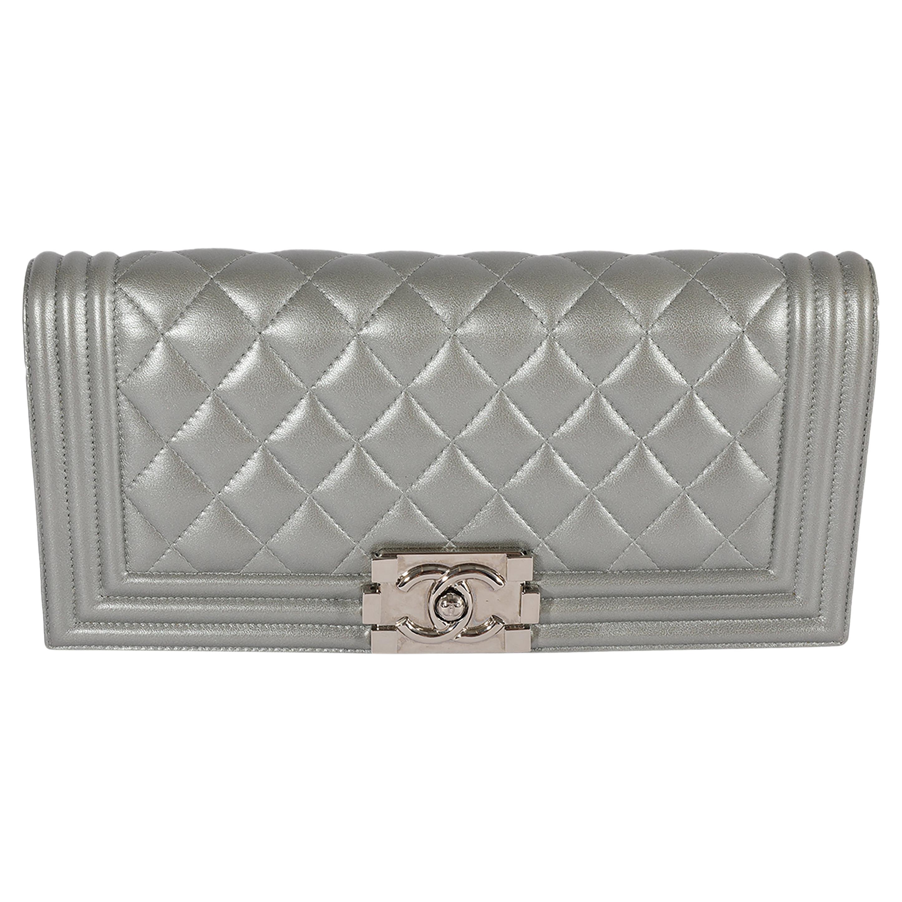 Silver Ashlyn'd Glitter Box Clutch For Sale at 1stDibs