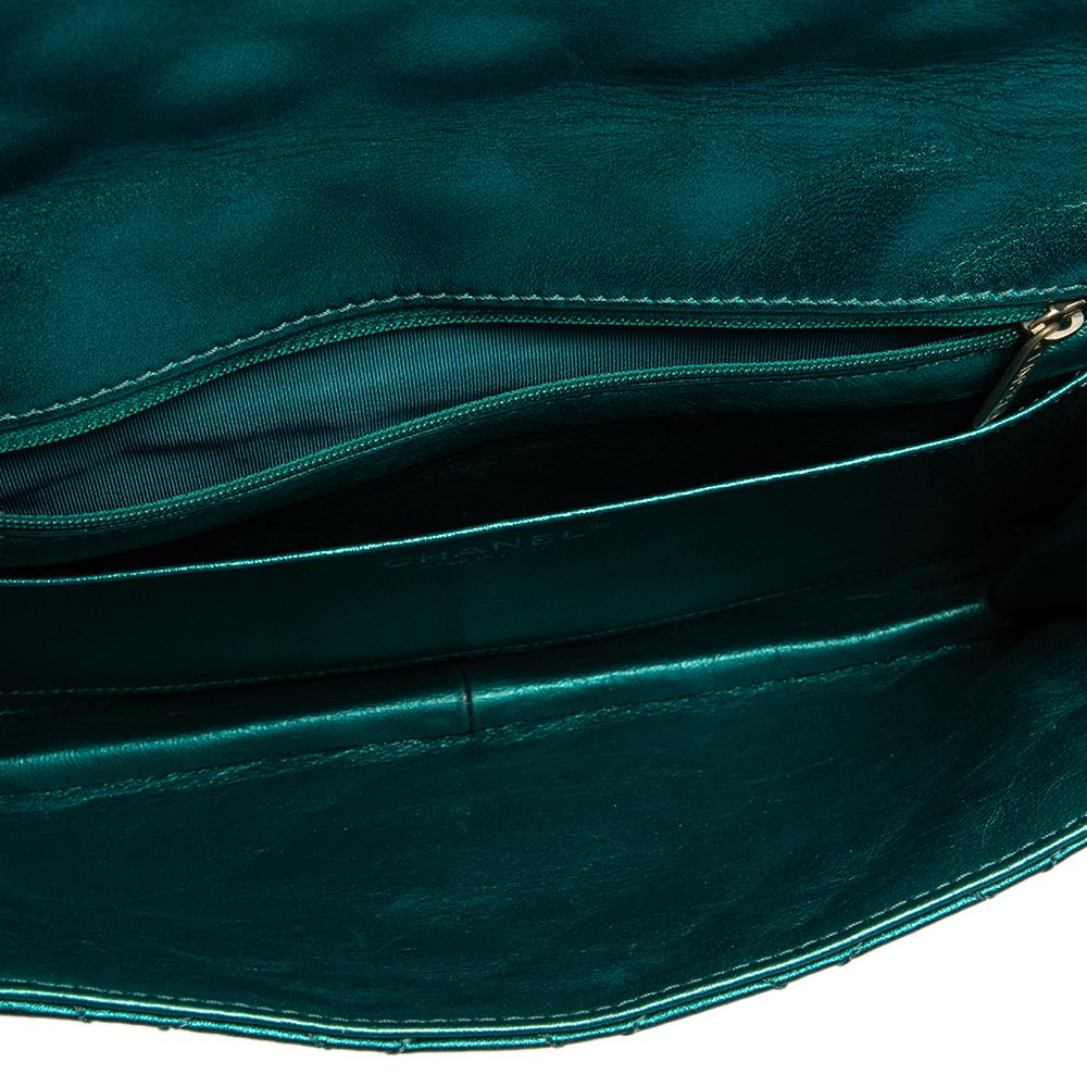 Chanel Metallic Teal Gestepptes Leder Reissue 2.55 Classic 226 Klappentasche 5