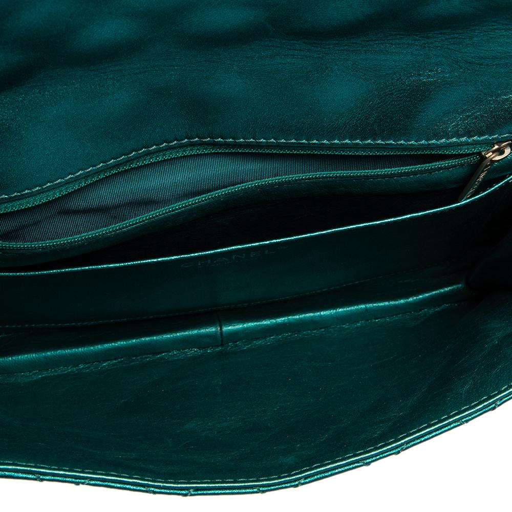 Chanel Metallic Teal Quilted Leather Reissue 2.55 Classic 226 Flap Bag 6