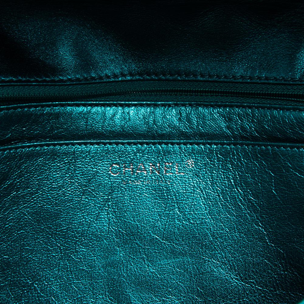 Chanel Metallic Teal Gestepptes Leder Reissue 2.55 Classic 226 Klappentasche 8