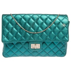 Chanel Metallic Teal Quilted Leather Reissue 2.55 Classic 226 Flap Bag