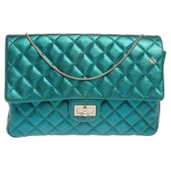 Chanel Metallic Teal Quilted Leather Reissue 2.55 Classic 226 Flap Bag
