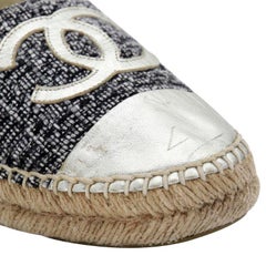 Chanel Espadrilles en tweed métallisé 40 Monogramme 2018 CC Flats CC-0225N-0044
