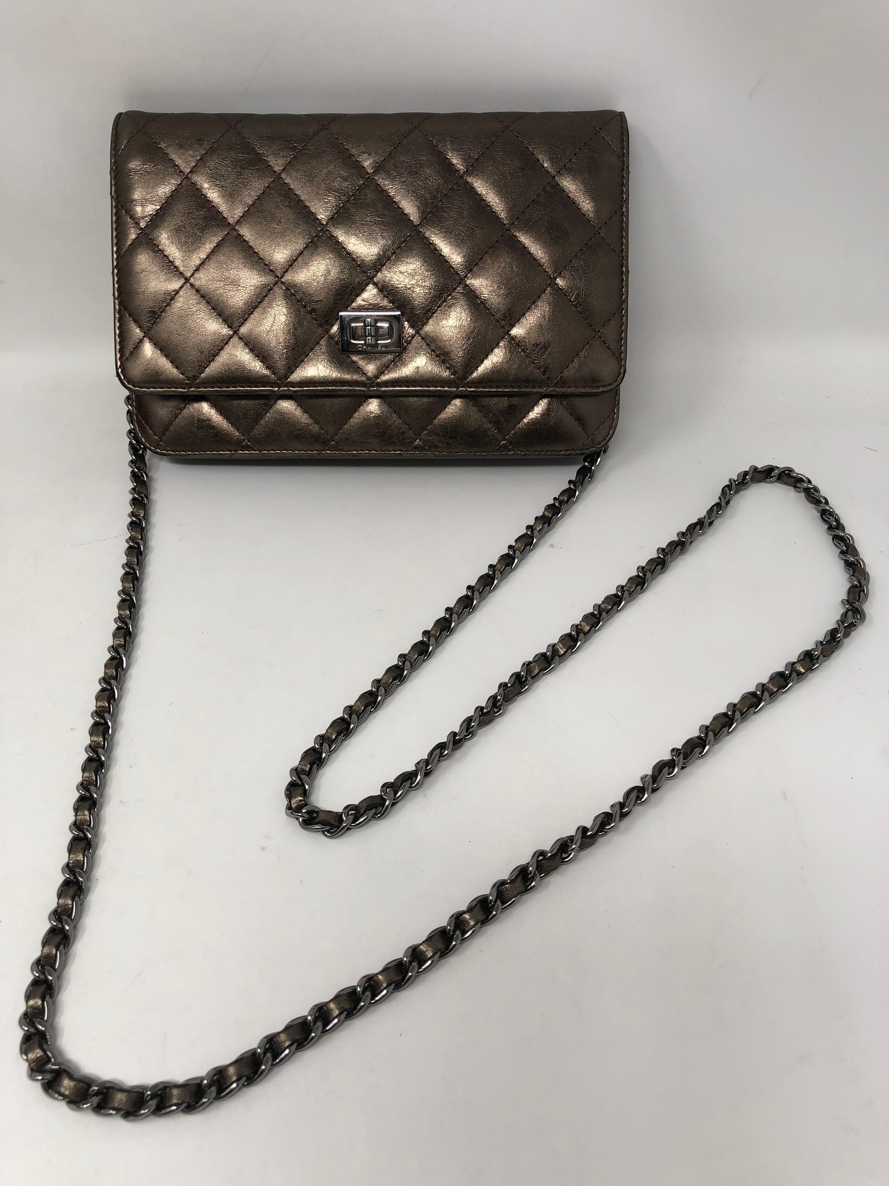 Women's or Men's Chanel Metallic Wallet on a Chain 