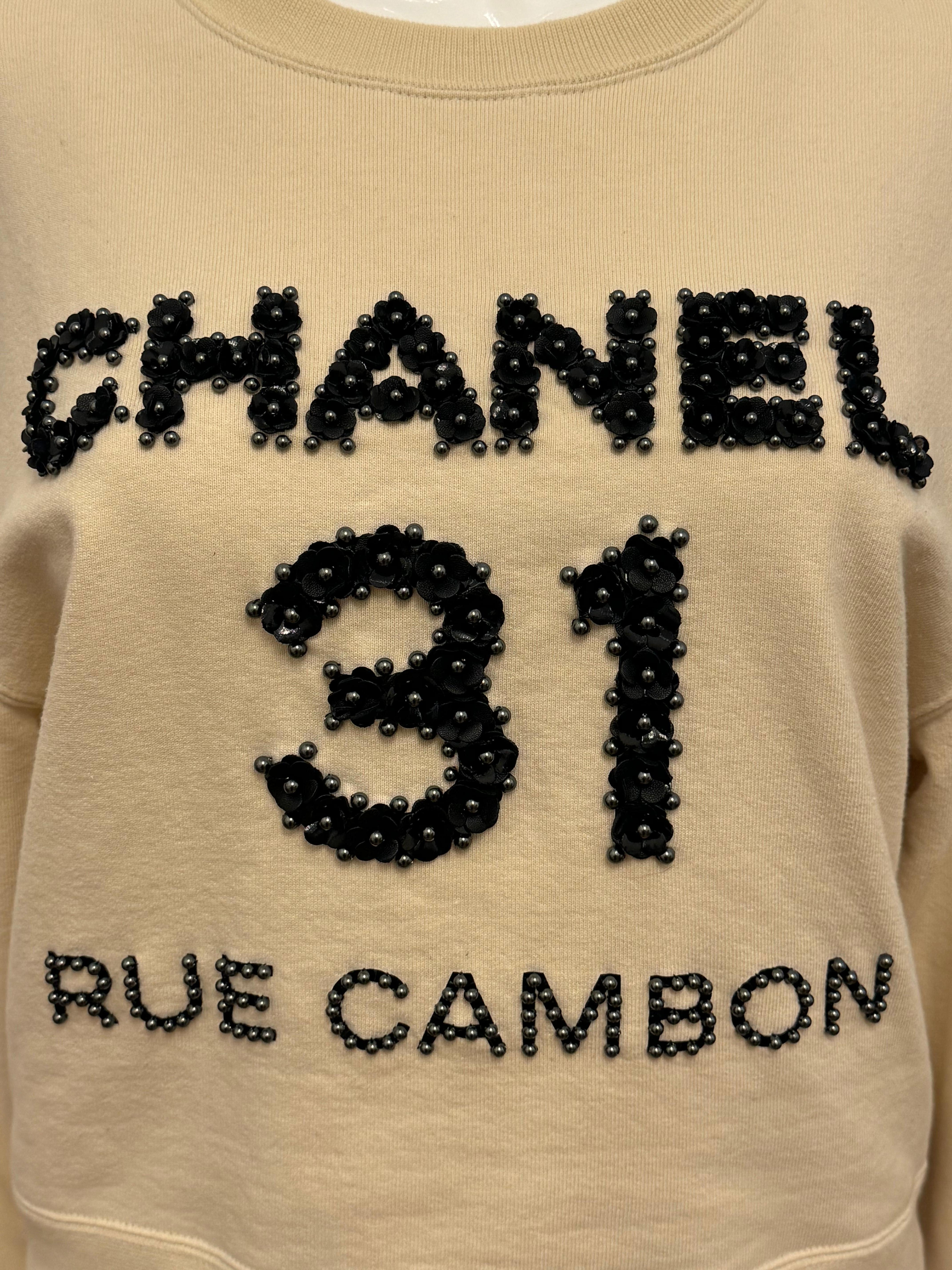 Chanel métiers d'art 2020 pasarela 31 rue Cambon sudadera de algodón en venta 7