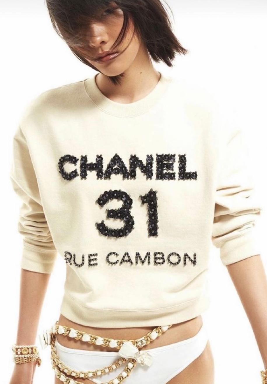 Chanel métiers d'art 2020 pasarela 31 rue Cambon sudadera de algodón en venta 8