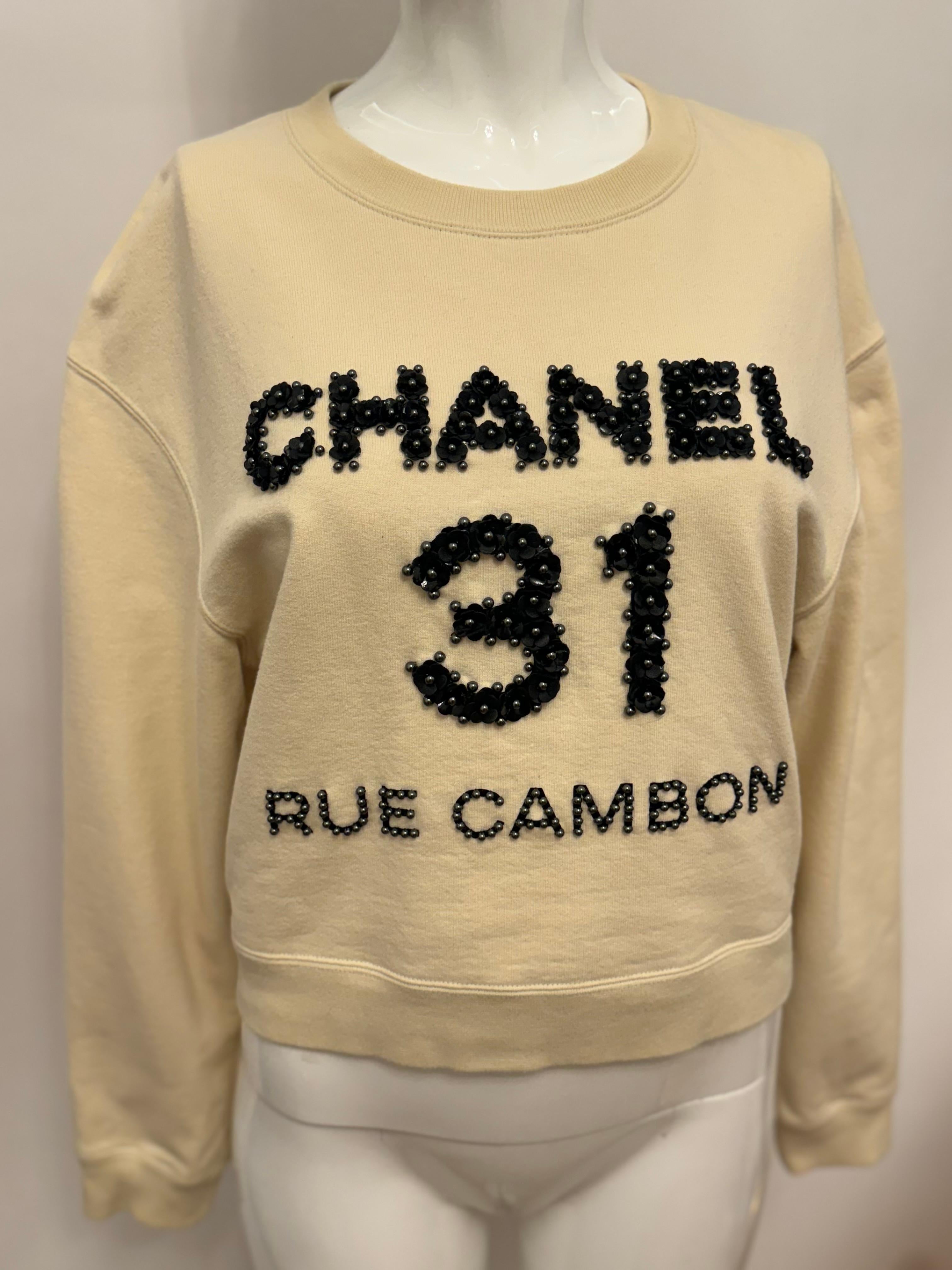 Chanel métiers d'art 2020 pasarela 31 rue Cambon sudadera de algodón en venta 10
