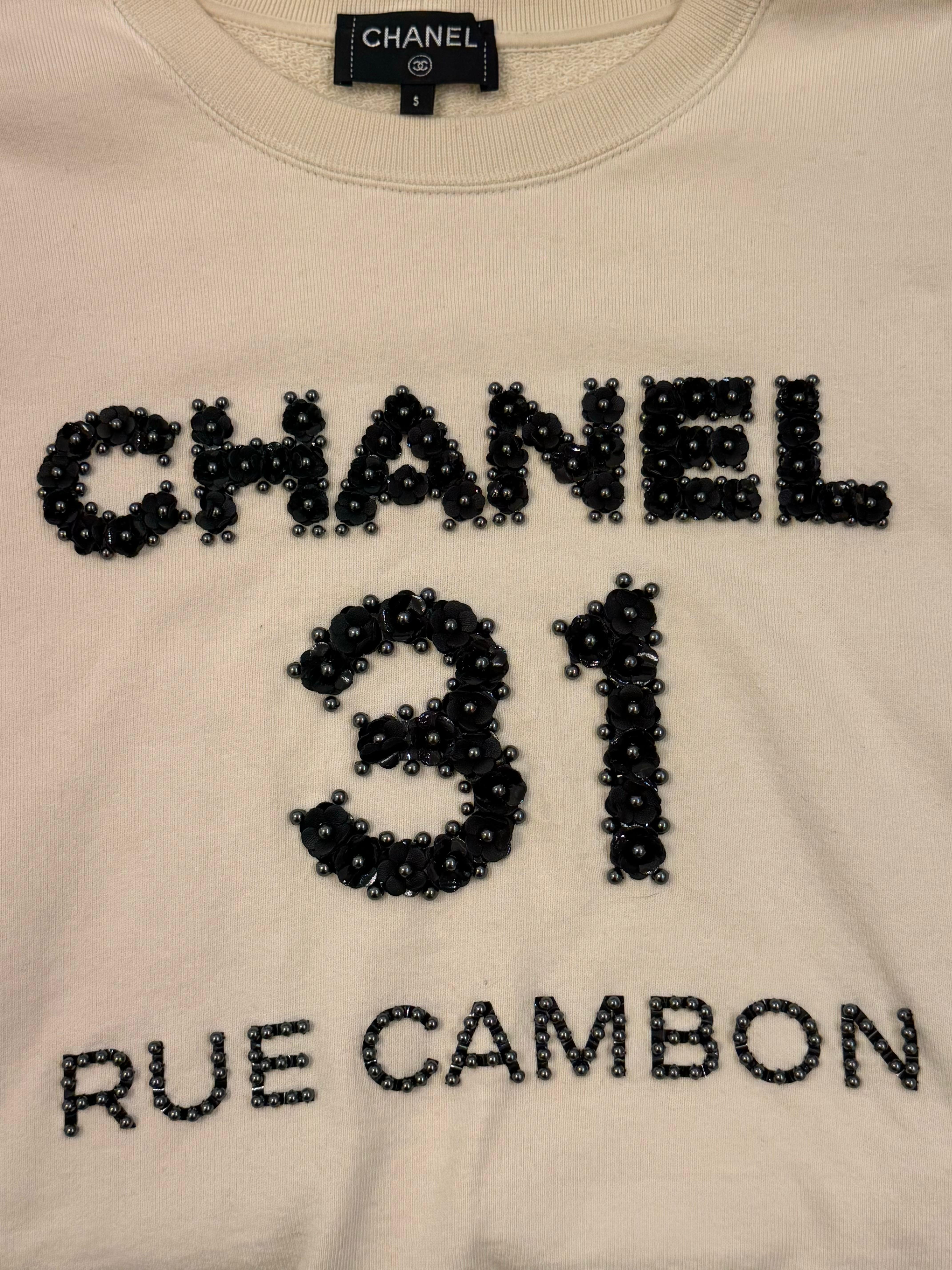 Chanel métiers d'art 2020 pasarela 31 rue Cambon sudadera de algodón en venta 3