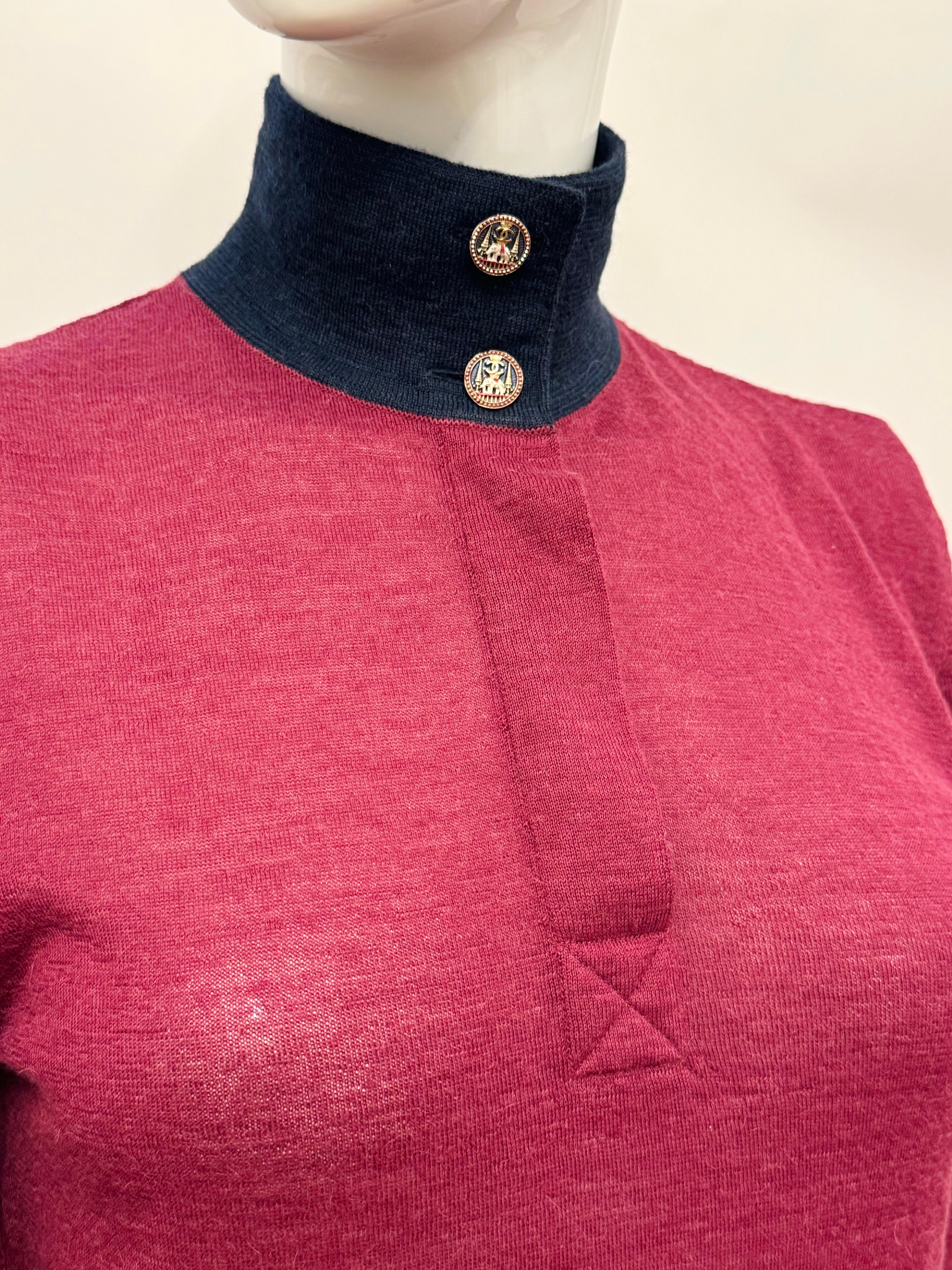 Maglione in alpaca Chanel métiers d'art Paris Bombay Pre Fall 2012 in vendita 5