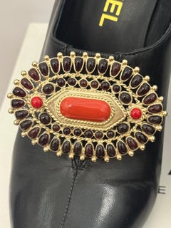 Chanel métiers d’art Paris Dallas 2014 runway faux Gripoix heels shoes