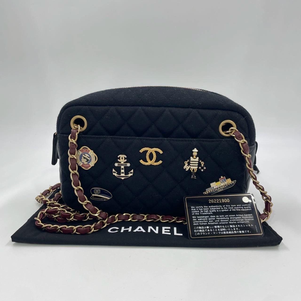 Chanel Métiers d'Art Paris-Hamburg Wool Charms Camera Bag For Sale 7