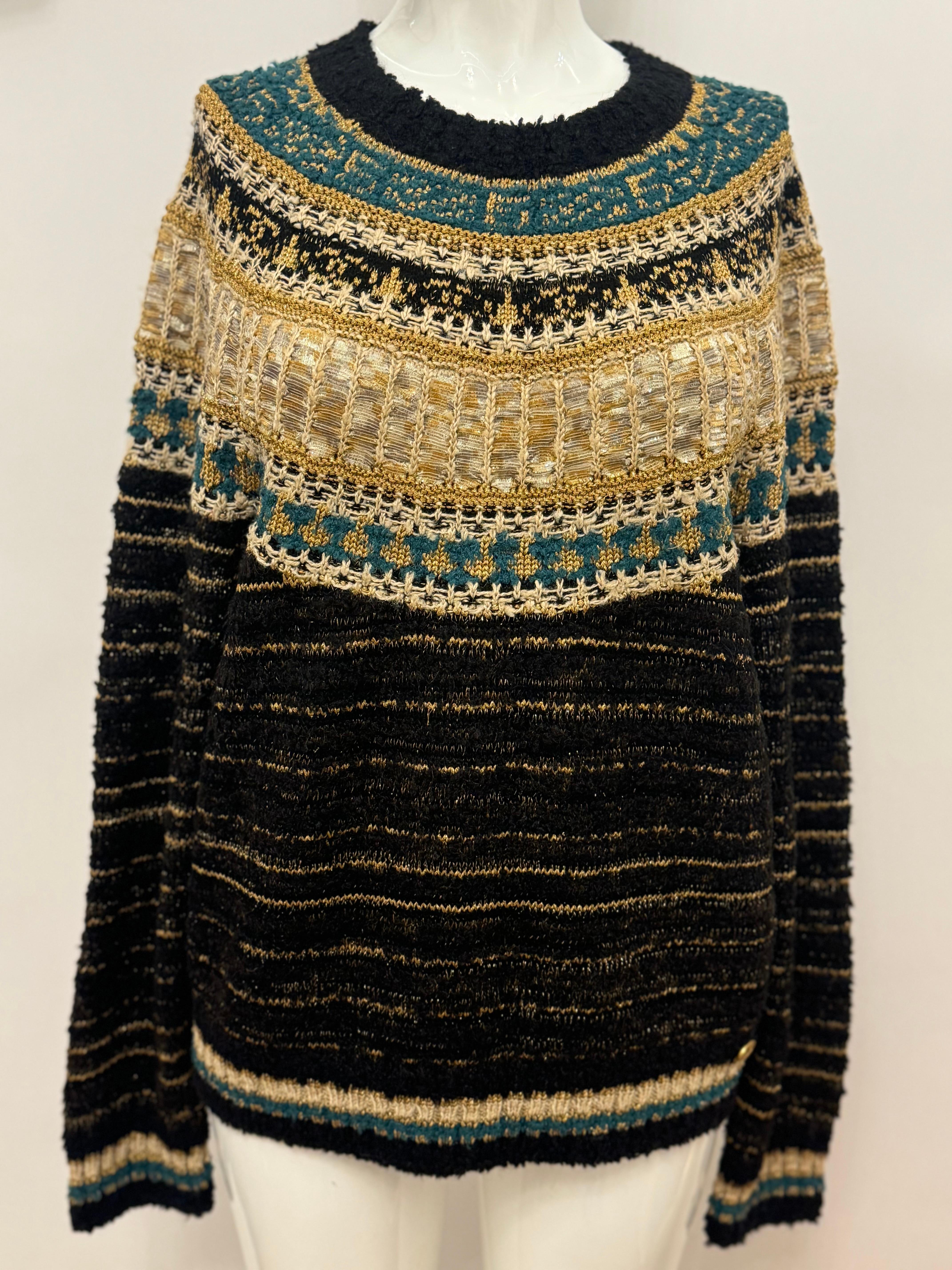 Chanel métiers d'art Paris New York Egyptian collection runway sweater 8