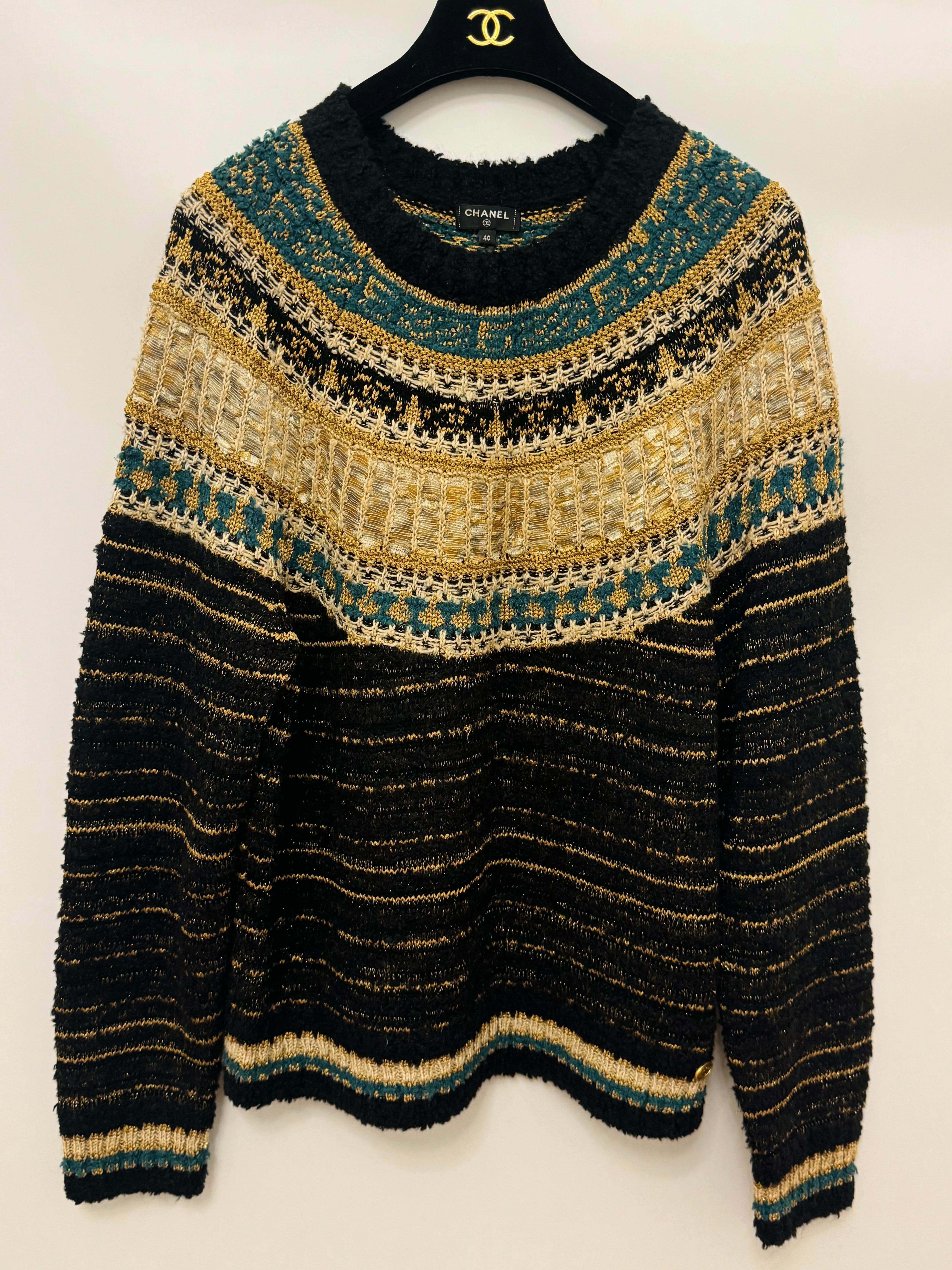  Chanel métiers d'art Paris New York Egyptian collection runway sweater Unisexe 