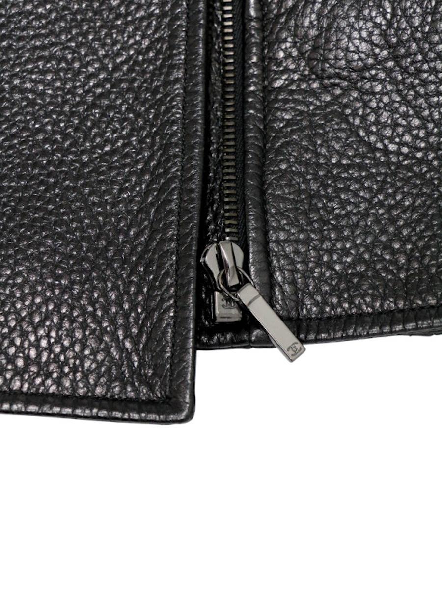 Giacca in pelle Chanel Métiers d'art Paris-Rome 2015/2016 in vendita 8