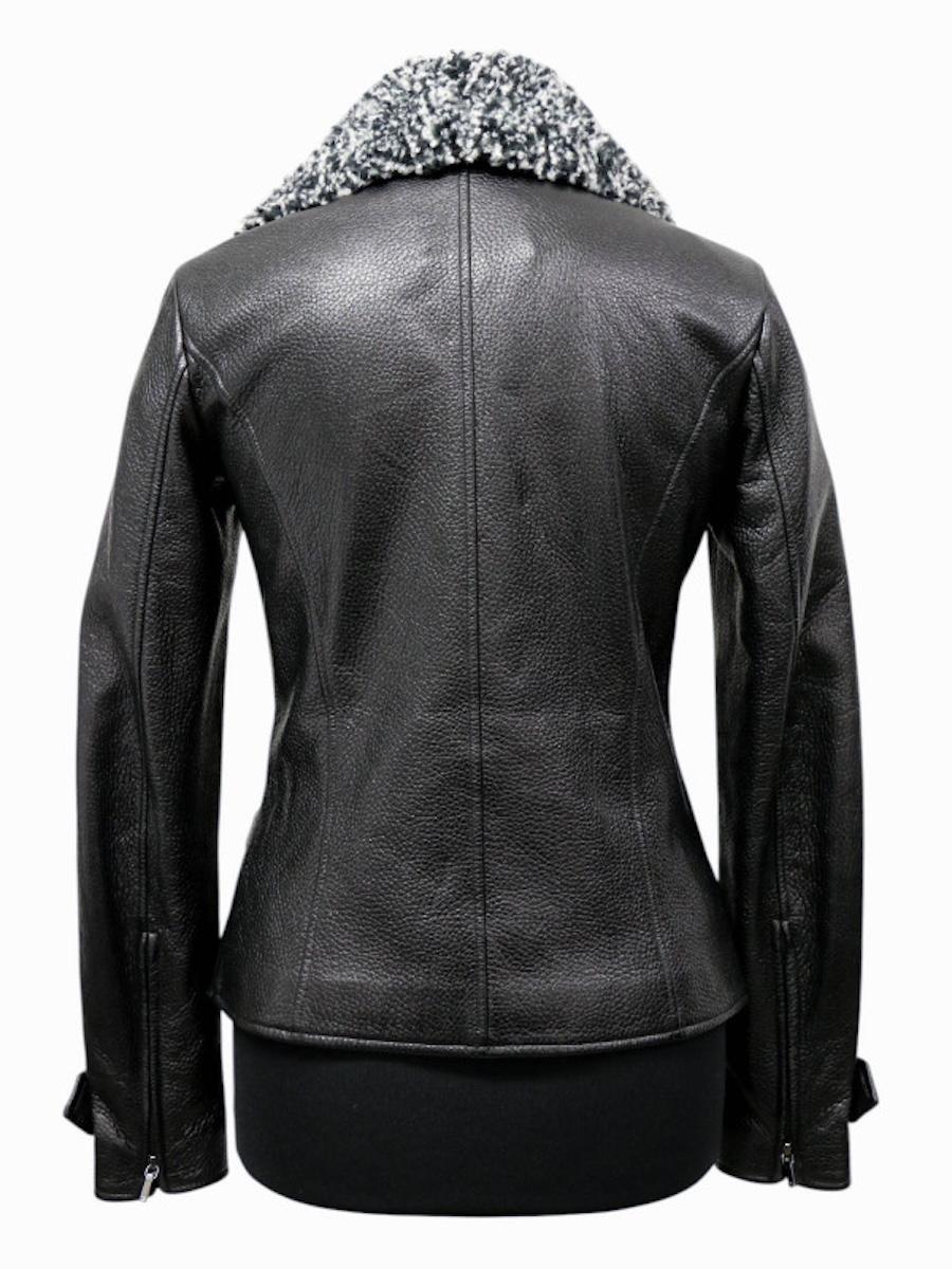 Giacca in pelle Chanel Métiers d'art Paris-Rome 2015/2016 in vendita 1