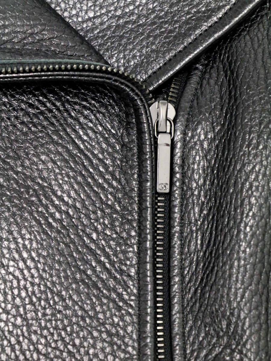 Giacca in pelle Chanel Métiers d'art Paris-Rome 2015/2016 in vendita 2