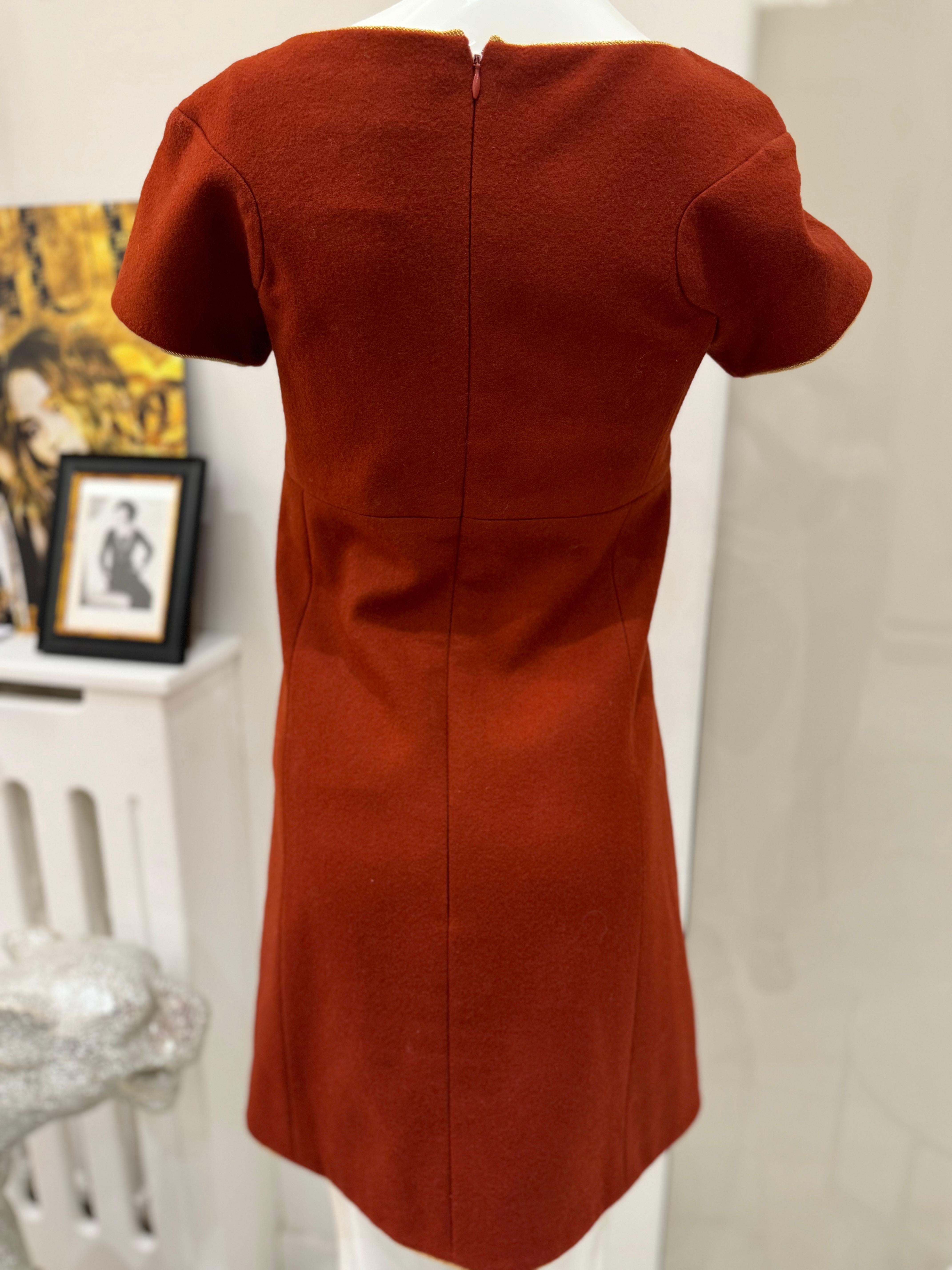 Chanel métiers d'art París Salzburgo 2015 pasarela vestido rojo bordado en venta 6