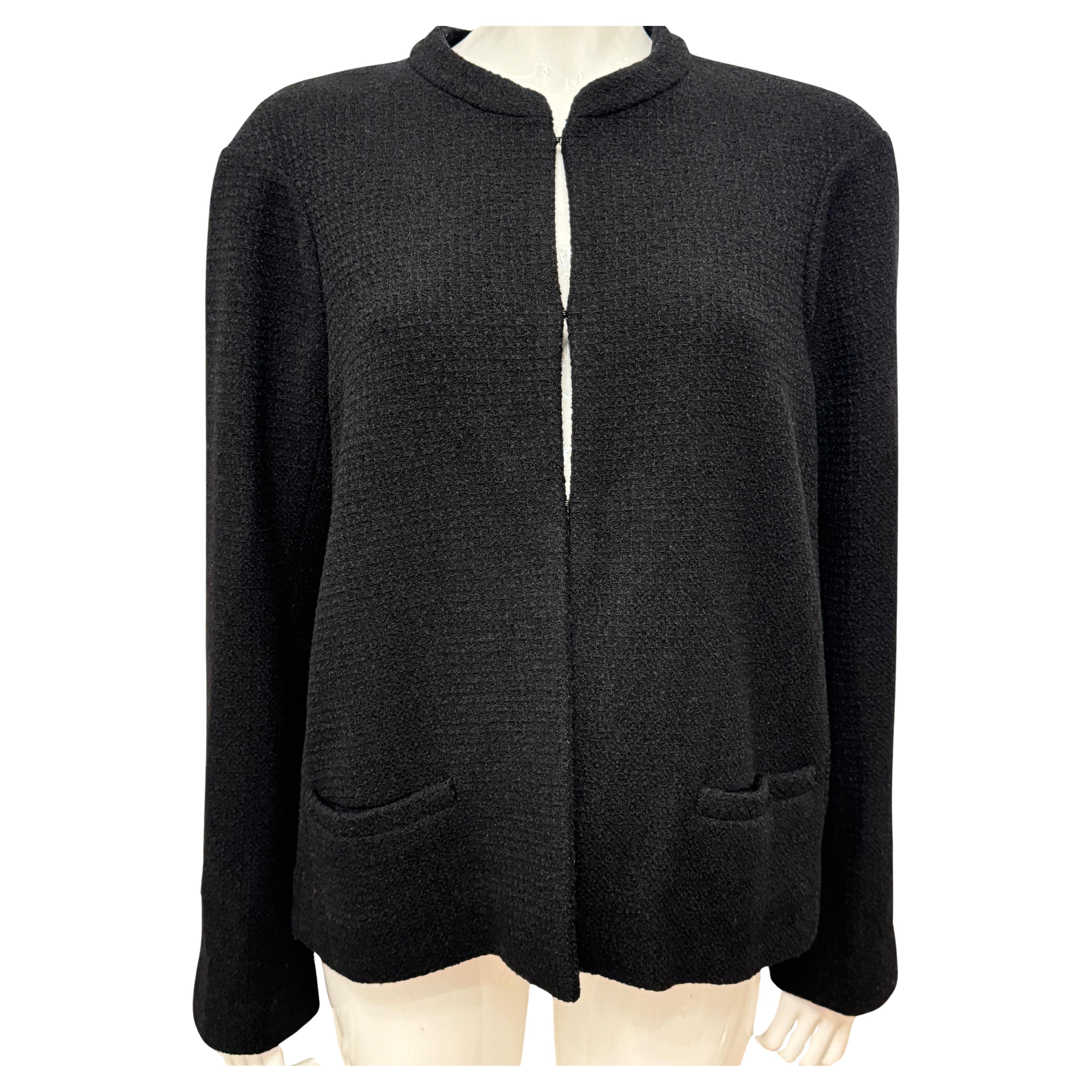 Chanel métiers d
art Parigi Salisburgo sfilata pre autunno 2015 giacca in tweed nero