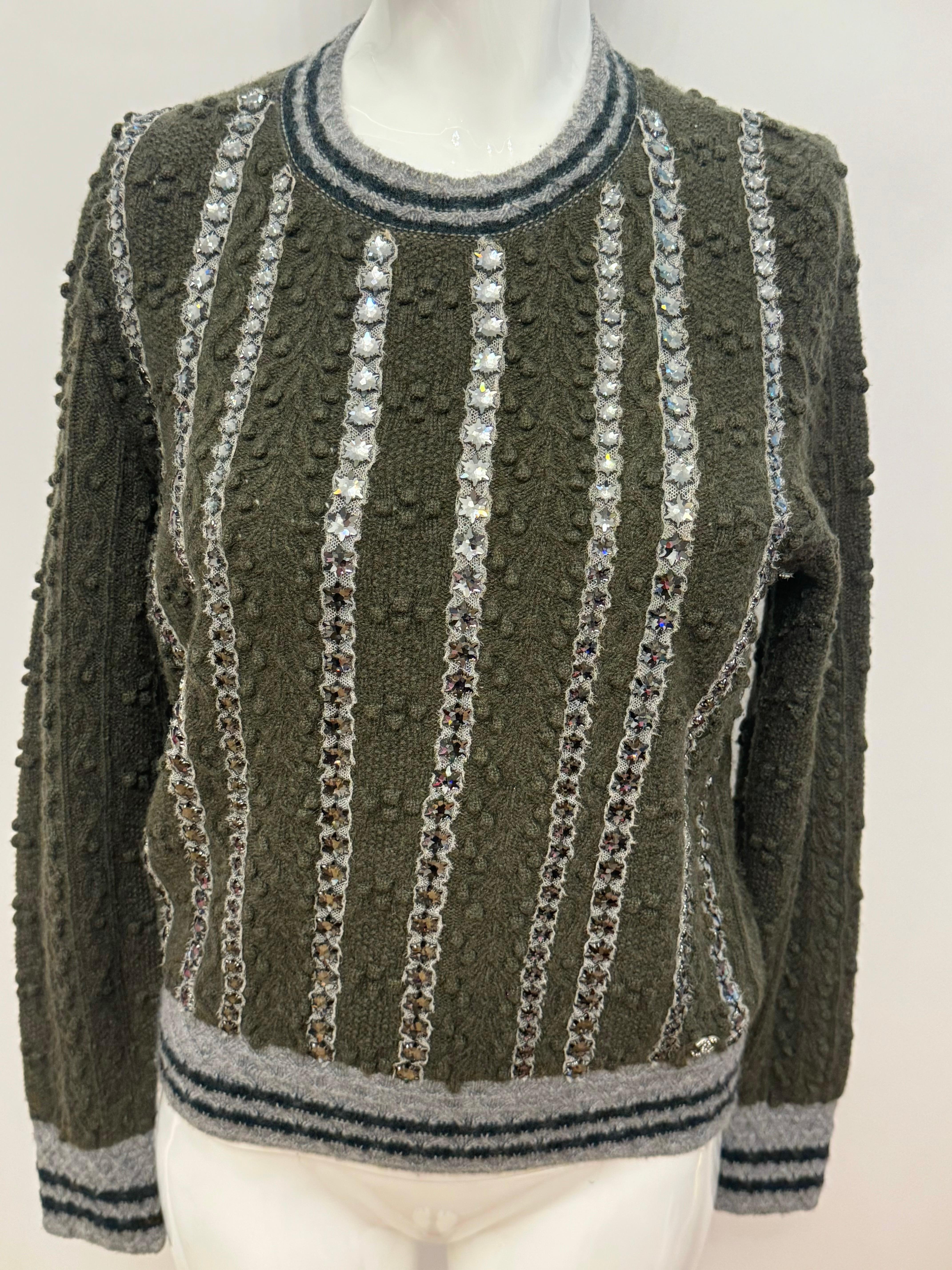 Chanel métiers d'art Paris Salzburg Pre Fall 2015 Laufsteg Kaschmirpullover im Angebot 6