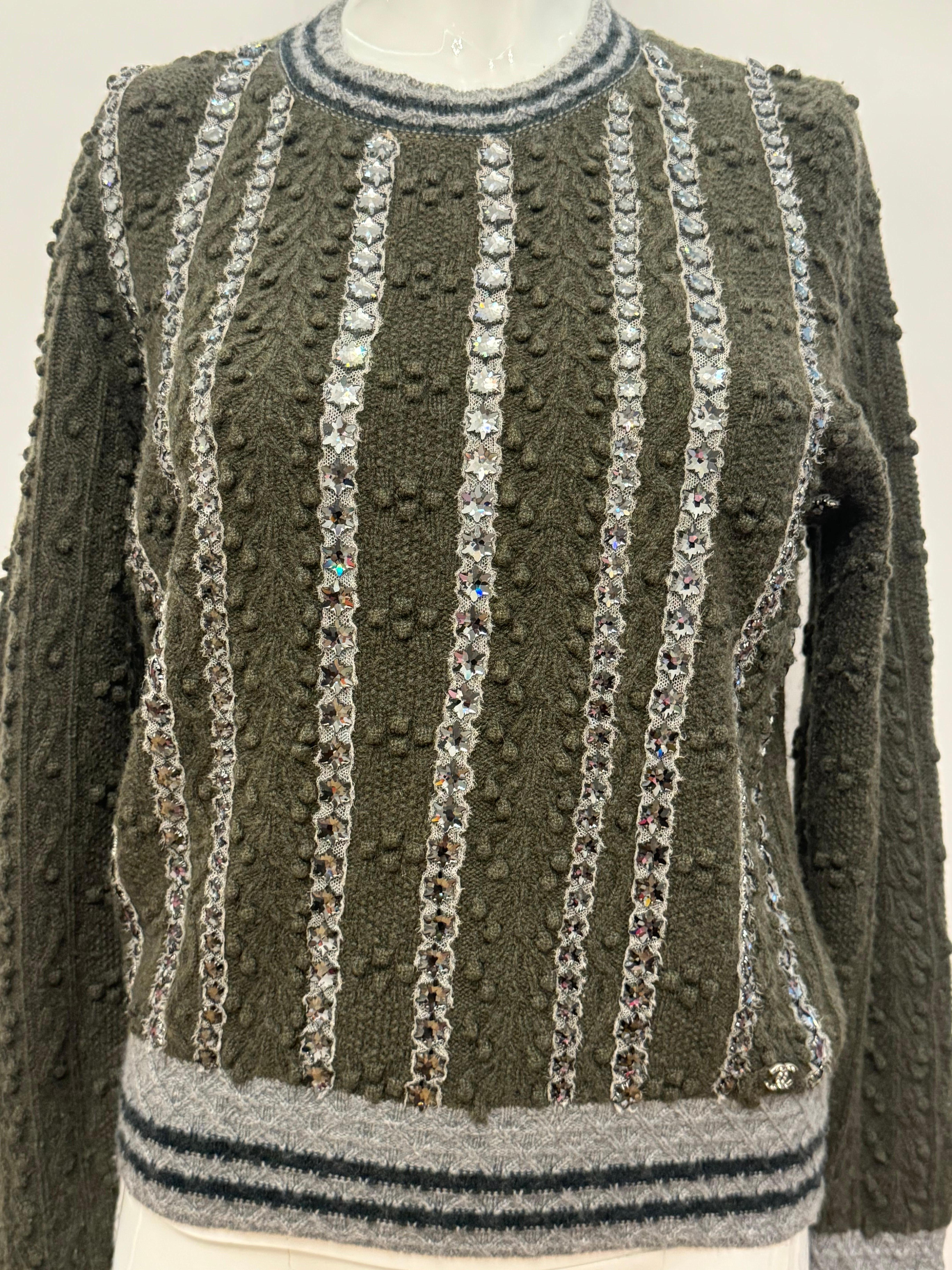 Chanel métiers d'art Paris Salzburg Pre Fall 2015 Laufsteg Kaschmirpullover im Angebot 7