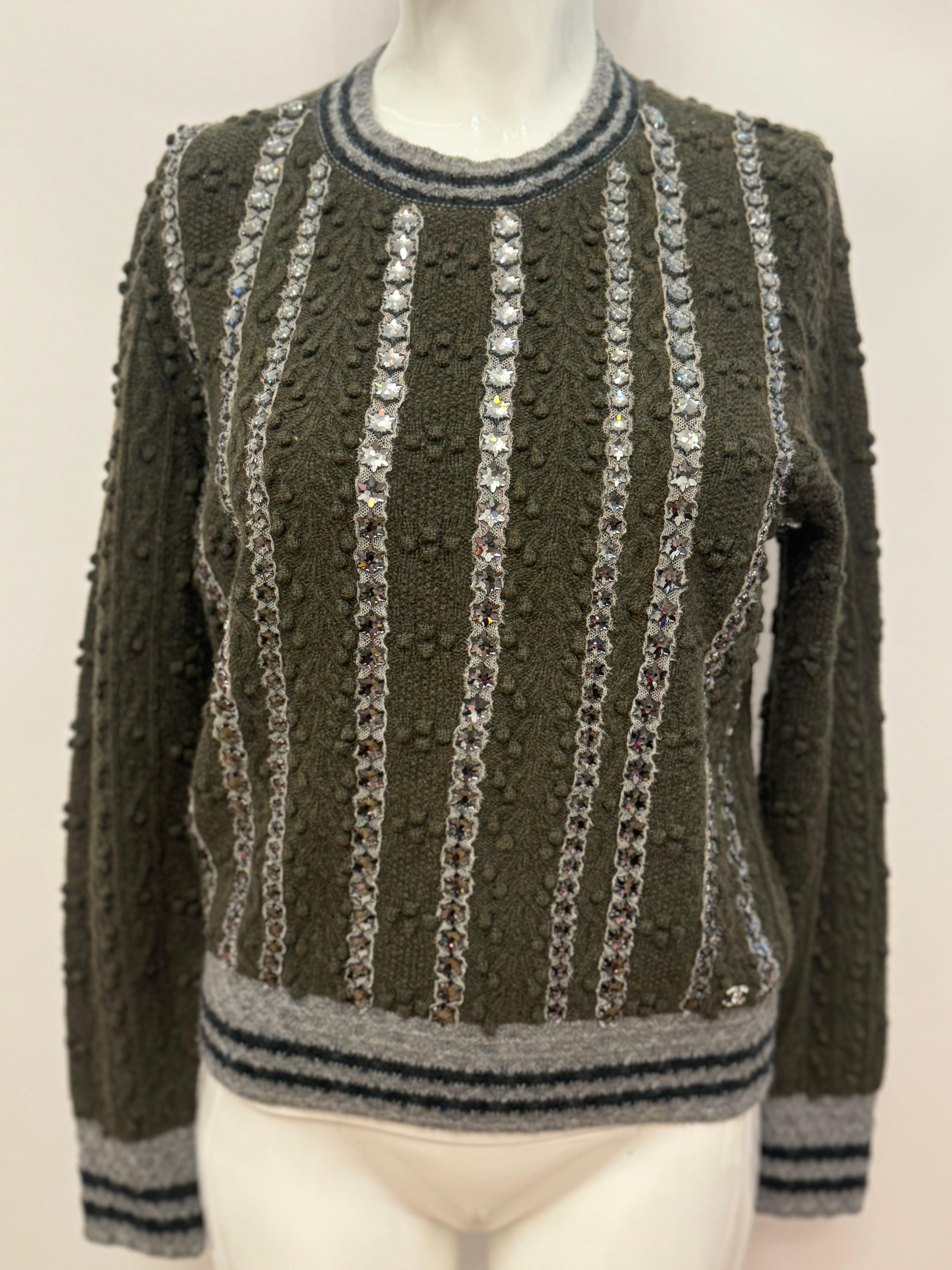 Chanel métiers d'art Paris Salzburg Pre Fall 2015 Laufsteg Kaschmirpullover im Angebot 3