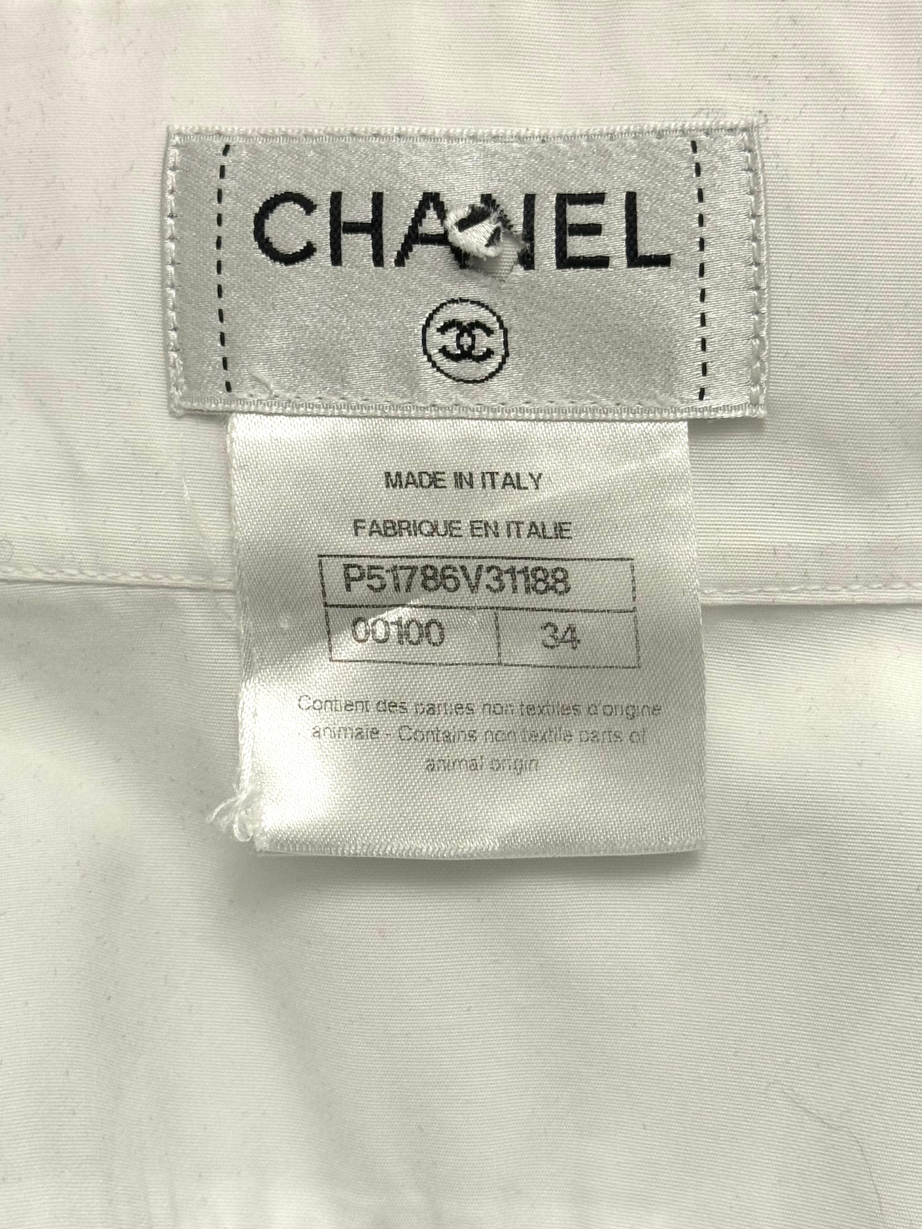 Chanel métiers d'art Parigi Salisburgo sfilata pre autunno 2015 camicia in cotone in vendita 1