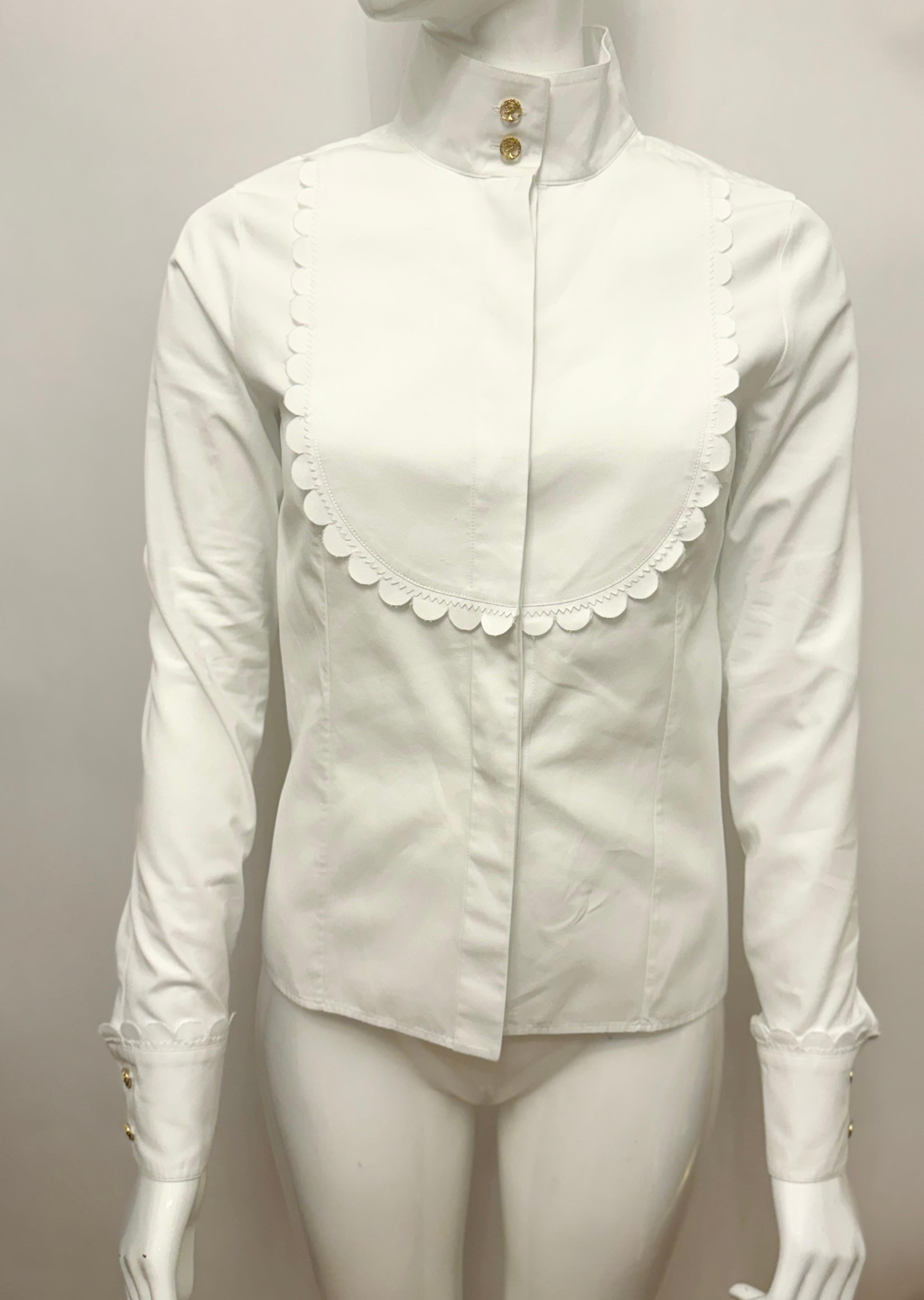 Chanel métiers d'art Parigi Salisburgo sfilata pre autunno 2015 camicia in cotone in vendita 3