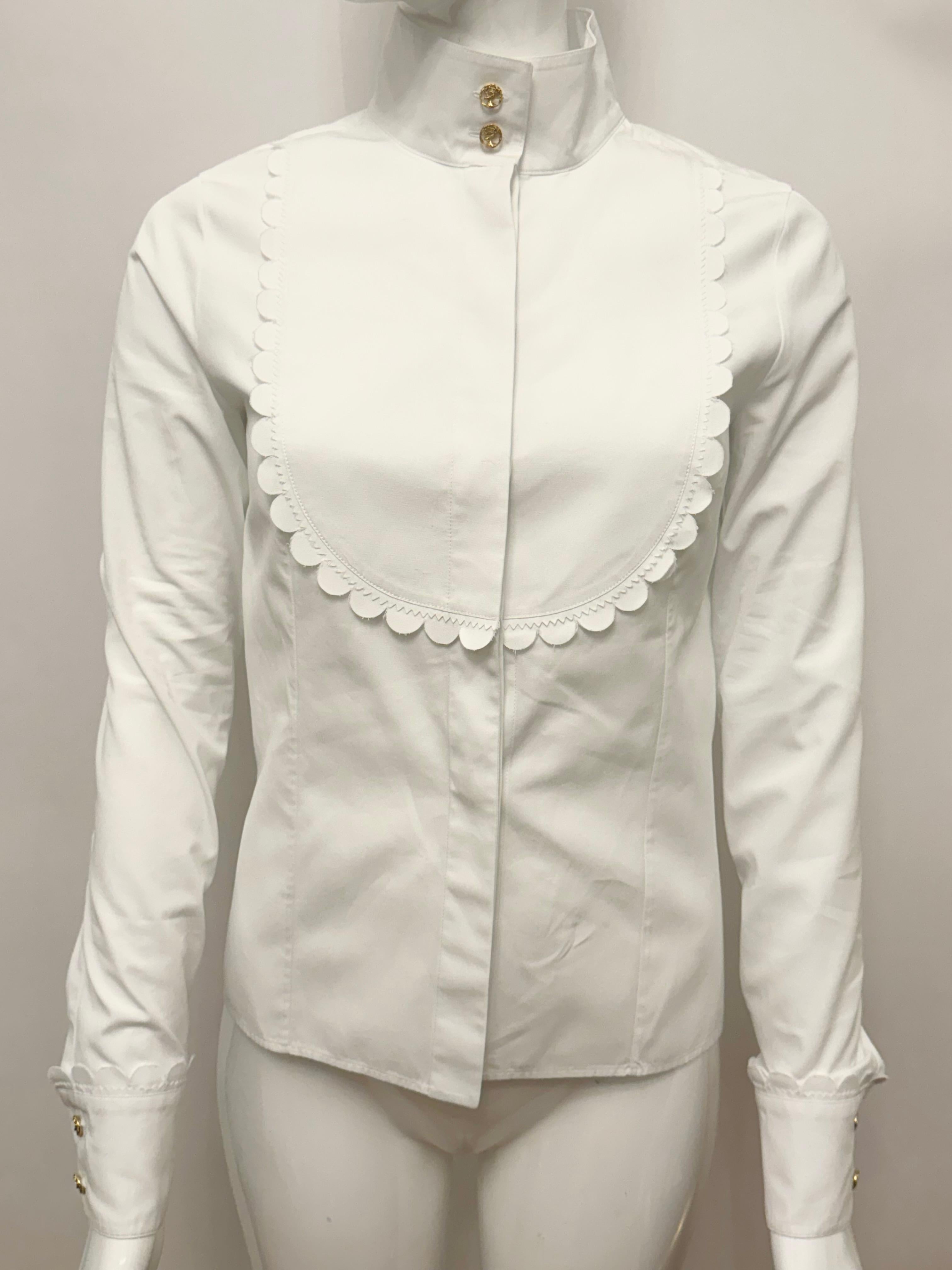 Chanel métiers d'art Parigi Salisburgo sfilata pre autunno 2015 camicia in cotone in vendita 4