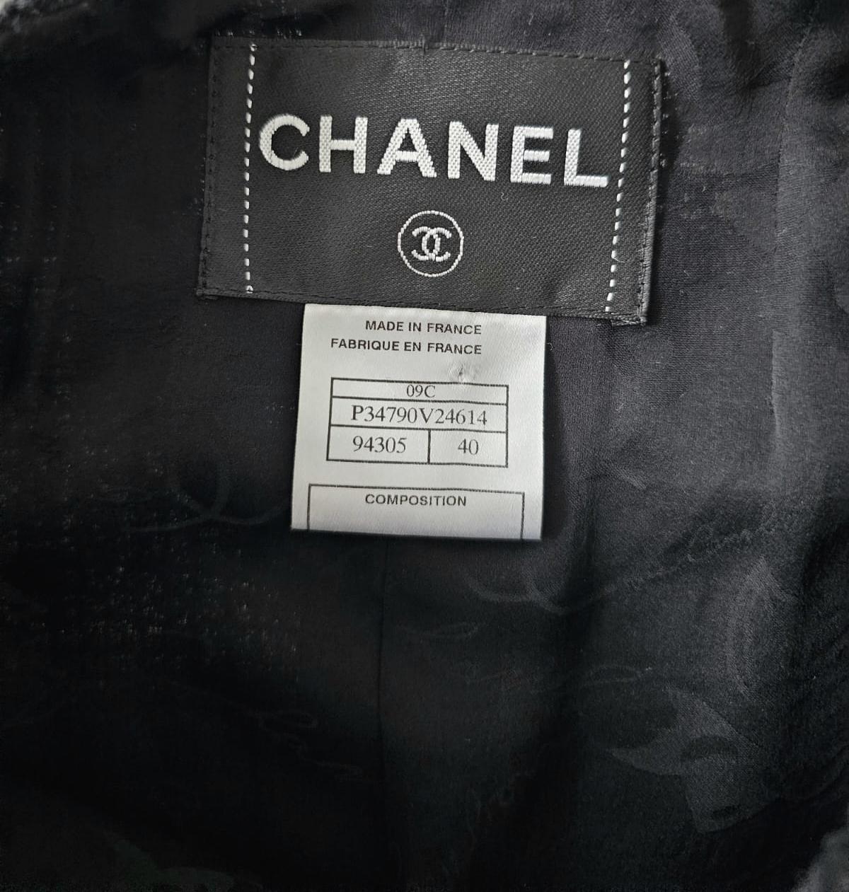Chanel Miami CC Hearts Patches Black Tweed Jacket 5