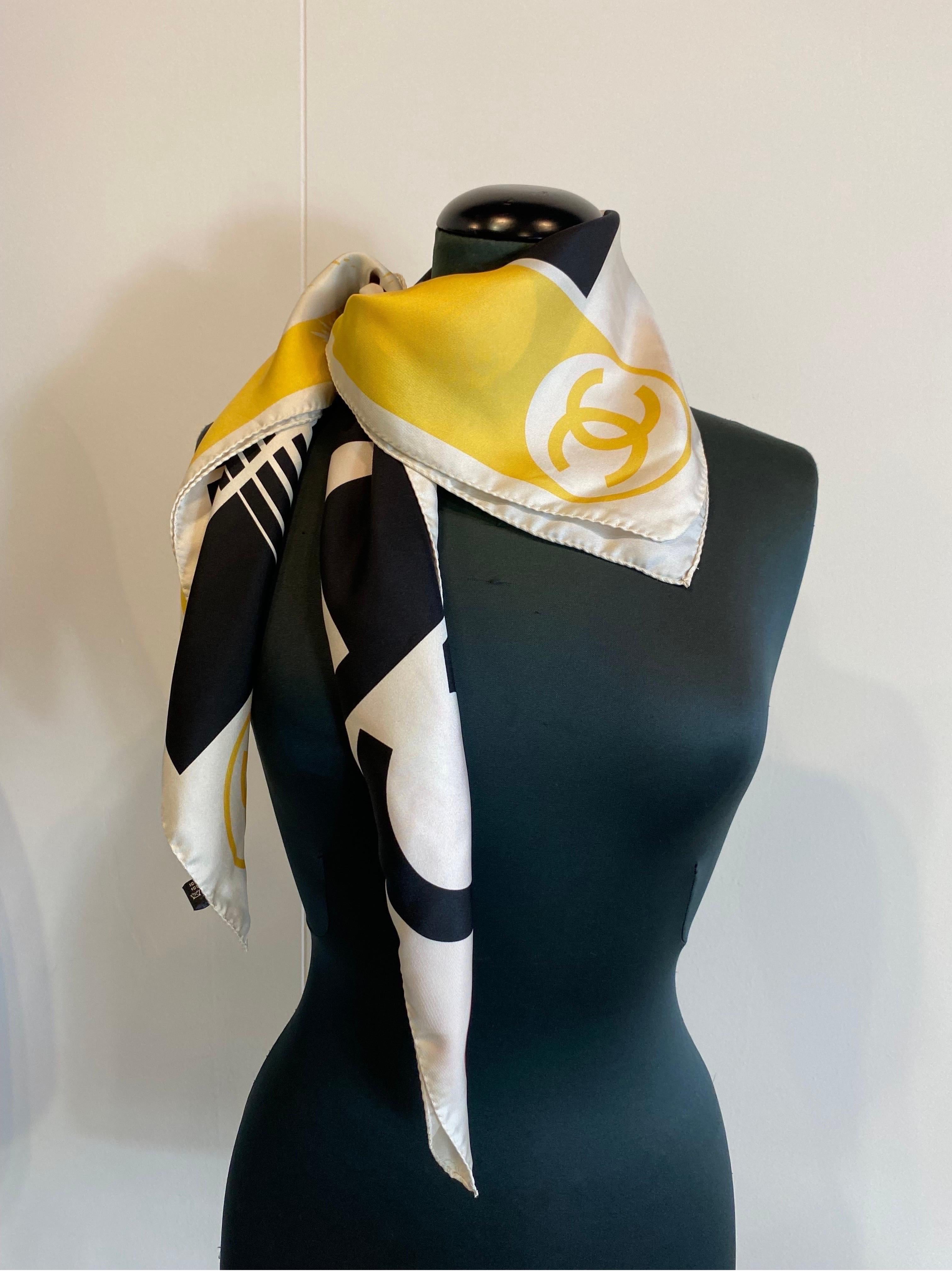 Chanel Miami silk scarf foulard 1